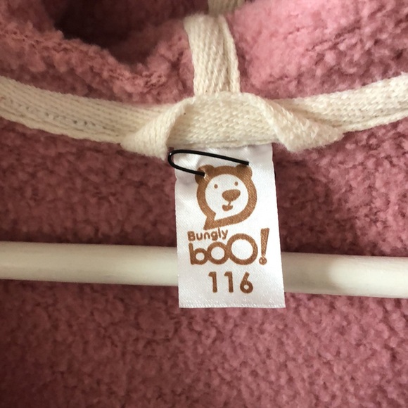 Kids Rose Warm hooded jumpsuit with flap - Gray Rose - Picture 6 of 15